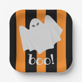 Cute Ghost Halloween Orange och Black Rand