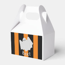 Cute Ghost Halloween Orange och Black Rand