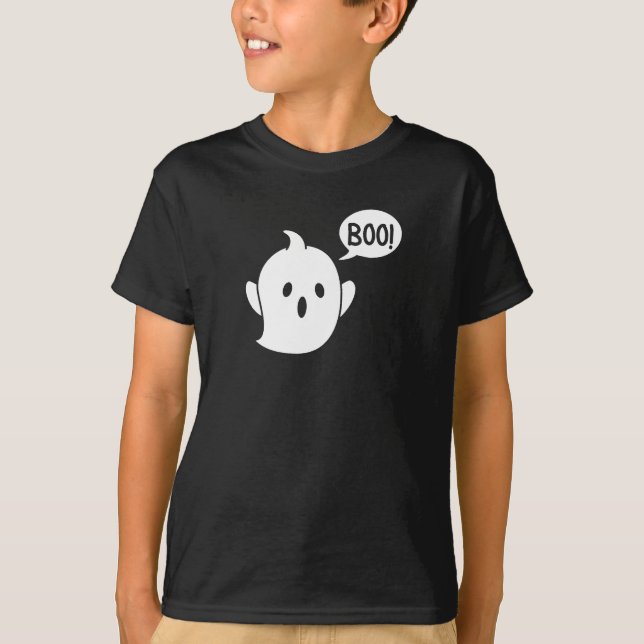 Cute Ghost Halloween T Shirt (Framsida)