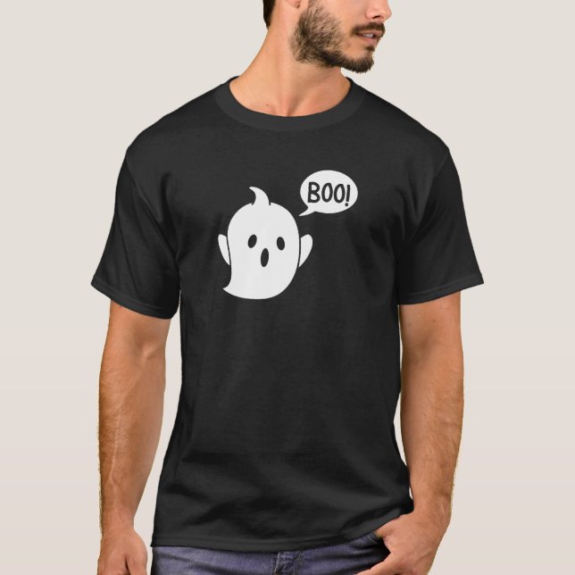 Cute Ghost Halloween T Shirt (Framsida)