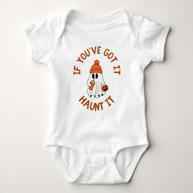 Cute Ghost Halloween Tote med Pumpkin Spice Vibes T Shirt (Framsida)