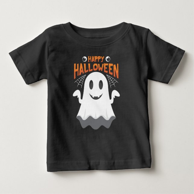 Cute Ghost Happy halloween T Shirt (Framsida)