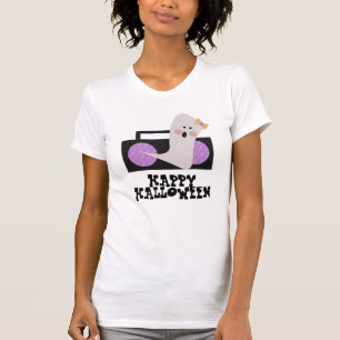 Cute Ghost Hip hop Boom Happy halloween T Shirt