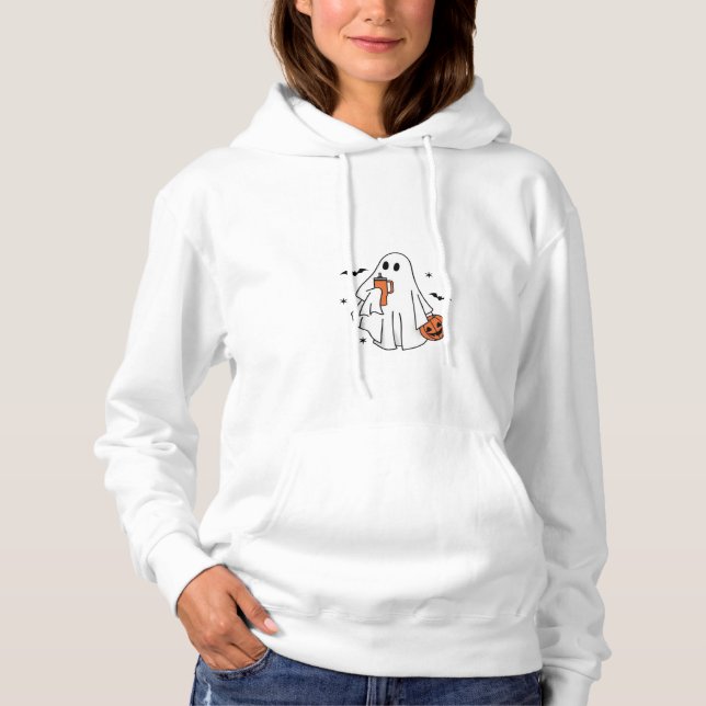 Cute Ghost Hoodie T Shirt (Framsida)