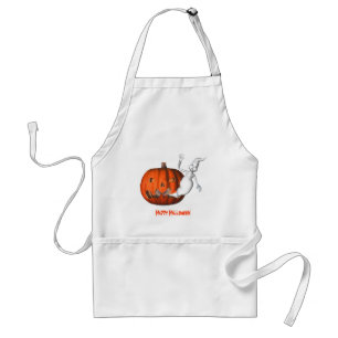 Cute Ghost Jack o lantern Halloween Förkläde