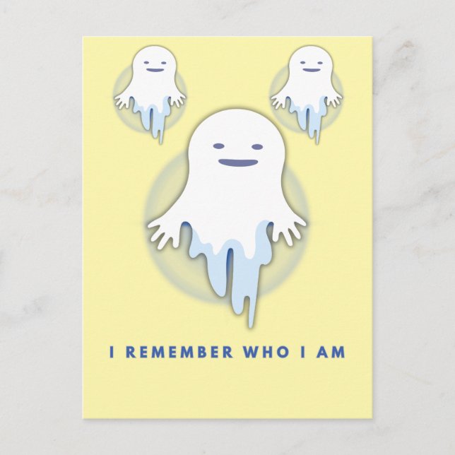 Cute Ghost - jag minns vem jag är Vykort (Framsida)