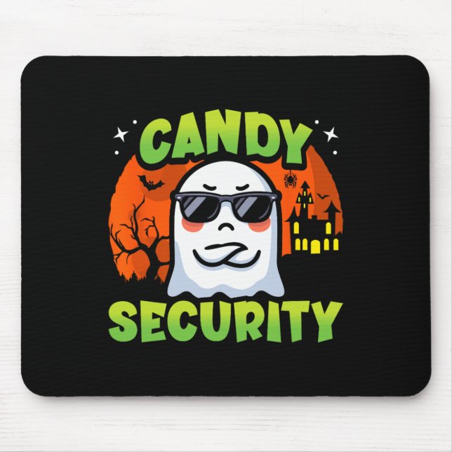 Cute Ghost Kids Halloween - Candy Security - Funny Musmatta (Framsidan)