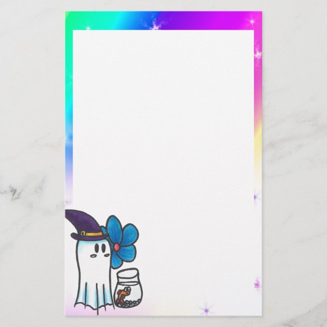 Cute Ghost Kurt Spoopyton Stationary Brevpapper (Framsida)