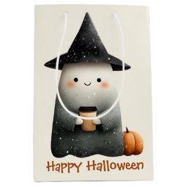 Cute Ghost med Coffee Halloween