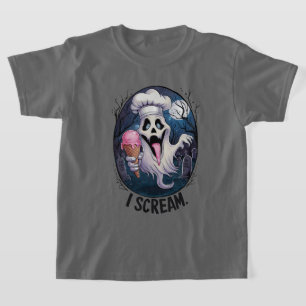Cute Ghost med Ice Cream Halloween T Shirt