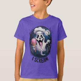 Cute Ghost med Ice Cream Halloween T Shirt