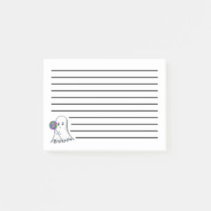 Cute Ghost med Lolipop Post-it Notes Block