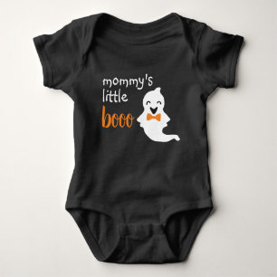 Cute Ghost med Orange Bow Tie Mamma Little Boo T Shirt