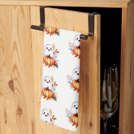 Cute Ghost med Pumpkin Design Kitchen Towel Kökshandduk