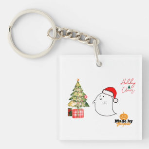 Cute Ghost med Santa Hat & Julgran - Adora