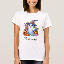Cute Ghost med spooky drinkar, Halloween T Shirt