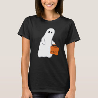 Cute Ghost med Treat Bag T-shirt