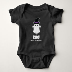 Cute Ghost med Witch Hat min första Halloween T Shirt