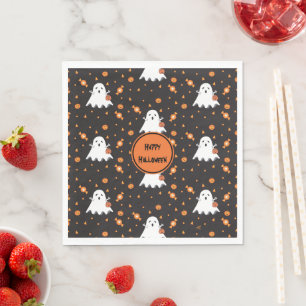 Cute Ghost Mönster Halloween Pappra Napkins Pappersservett