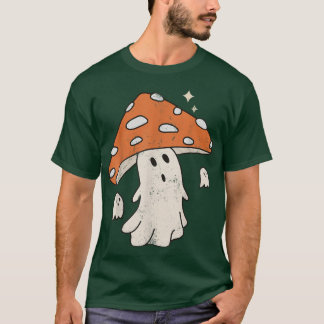 Cute Ghost Mushroom Boo Shroom Spooky Season H T Shirt