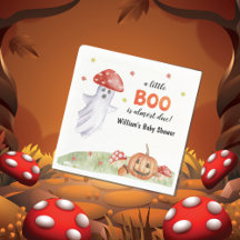 Cute Ghost Mushroom Halloween Baby Shower