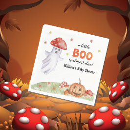 Cute Ghost Mushroom Halloween Baby Shower Pappersservett
