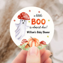 Cute Ghost Mushroom Halloween Baby Shower