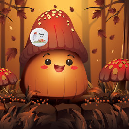 Cute Ghost Mushroom Halloween Mamma ska vara Knapp