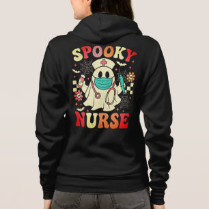 Cute Ghost Nurse Halloween Graphic Retro Pastels T Shirt