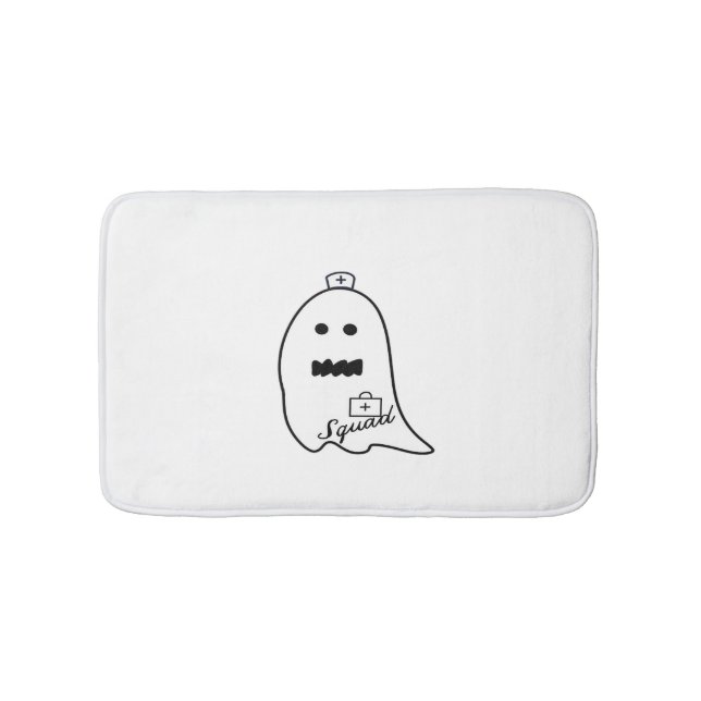 Cute Ghost Nurse Halloween Hand plockade Hospital  Badrumsmatta (Framsidan)