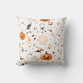 Cute Ghost och Pumpkin Halloween Pillow Kudde
