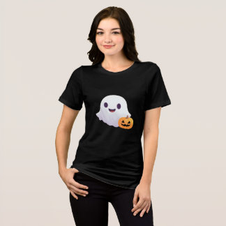 Cute Ghost och Pumpkin Halloween T Shirt
