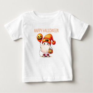 Cute Ghost och Pumpkins Kids Happy halloween T Shirt