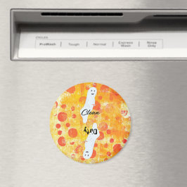 Cute Ghost Orange Dots Dishwasher Magnets Magnet