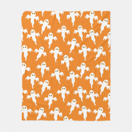 Cute Ghost-Orange Fleecefilt