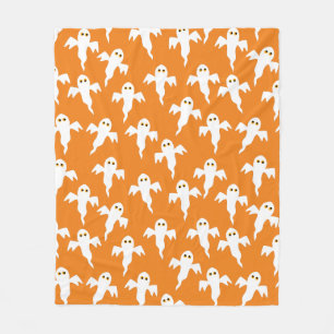 Cute Ghost-Orange Fleecefilt