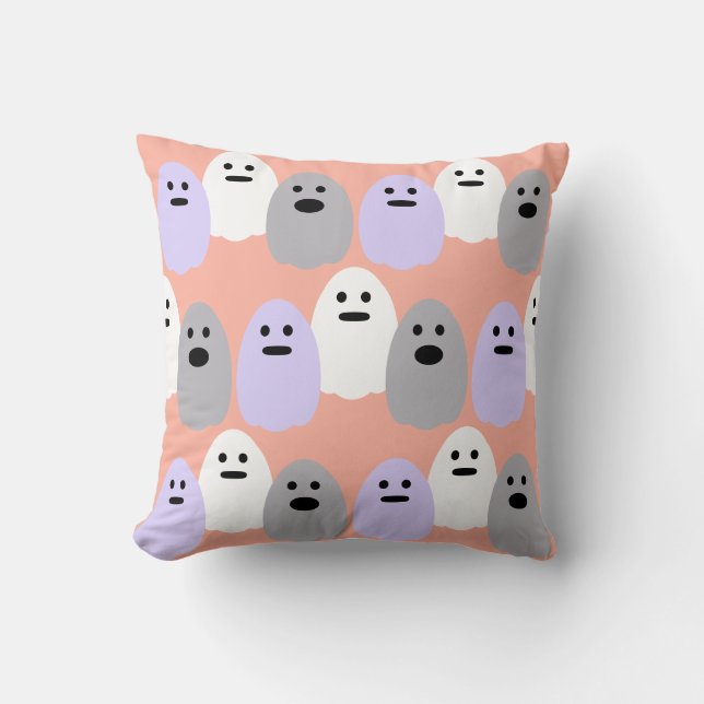 Cute Ghost Pastel Kudde (Framsida)