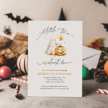 Cute Ghost Pumpkin Boo Halloween Baby Shower