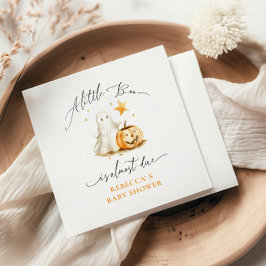 Cute Ghost Pumpkin Boo Halloween Baby Shower Pappersservett