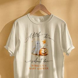 Cute Ghost Pumpkin Boo Halloween Baby Shower T Shirt
