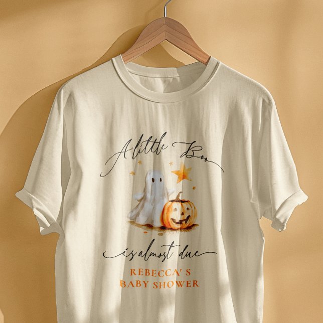 Cute Ghost Pumpkin Boo Halloween Baby Shower T Shirt (Skapare uppladdad)