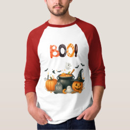 Cute Ghost & Pumpkin BOO T Shirt