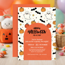 Cute Ghost & Pumpkin Halloween fest