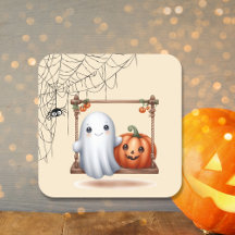 Cute Ghost Pumpkin Halloween