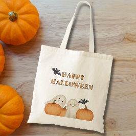 Cute Ghost Pumpkin Halloween Tygkasse