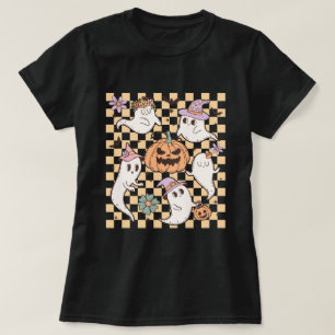 Cute Ghost Pumpkin Retro Halloween T Shirt