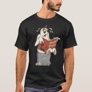 Cute Ghost Reading Ghost Stories Unisex Halloween T Shirt