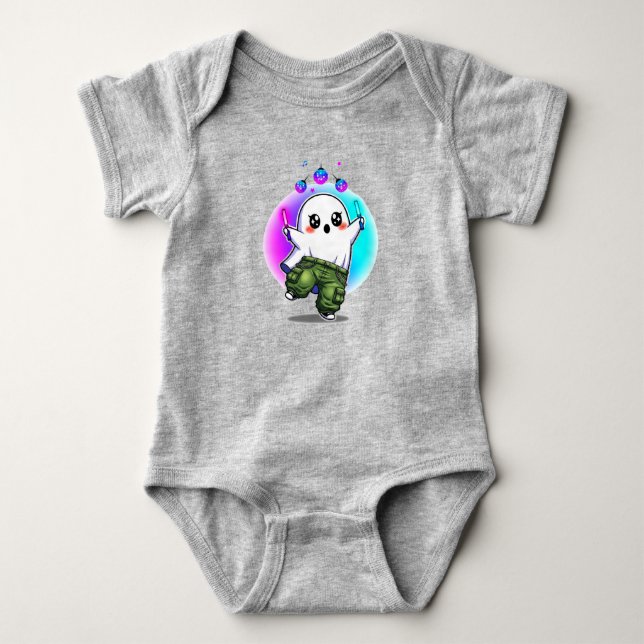 Cute Ghost Roligt Halloween Firande T Shirt (Framsida)
