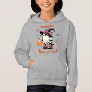 Cute Ghost Roller Skating Bus eller godis Hallowee T Shirt