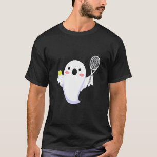 Cute Ghost Spela tennis Halloween Tennis Ghost T Shirt